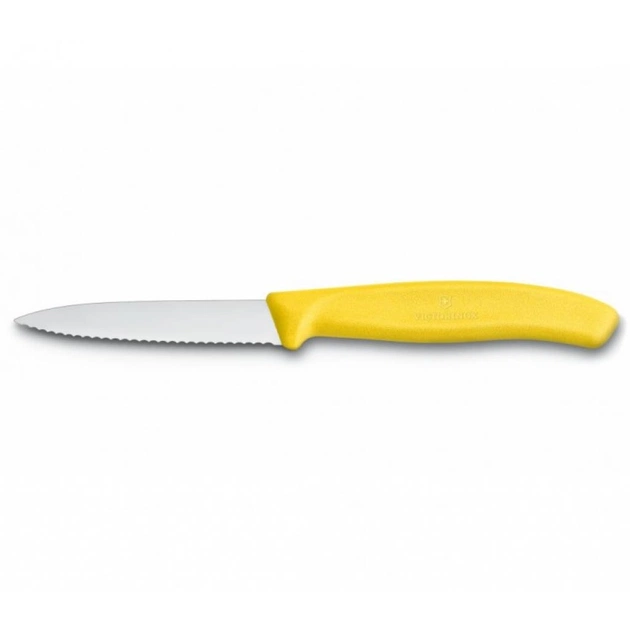 Кухонний ніж Victorinox SwissClassic для нарезки 8 см, волнистое лезвие, желтый (6.7636.L118) - зображення 1
