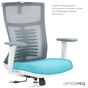 Офісне крісло OfficePro Balance OC550-W-DG-BL (OC550-W-DG-BL) - зменшене зображення 10