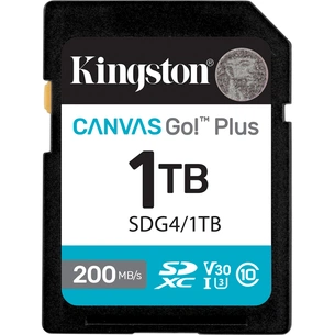 Карта пам'яті Kingston 1TB SDXC сlass 10 UHS-I U3 V30 Canvas Go Plus G4 (SDG4/1TB) изображение 1