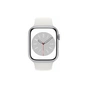 Смарт-годинник Apple Watch Series 8 GPS 45mm Silver Aluminium Case with White Sport Band - Regular (MP6N3UL/A) - зменшене зображення 2