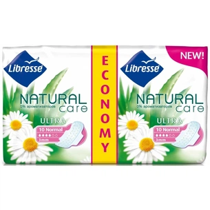Гігієнічні прокладки Libresse Natural Care Ultra Clip Normal 20 шт (7322540523720) зображення 1