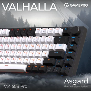 Клавиатура беспроводная GamePro Asgard Valhalla QLAB Sakura Switch Black (MK160-B-QS-PRO) изображение 1