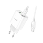 Зарядний пристрій HOCO C80A Plus Rapido PD20W+QC3.0 charger set(C to C) White (6931474779908) - зменшене зображення 2