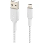 Дата кабель USB 2.0 AM to Lightning 2.0m BRAIDED white Belkin (CAA002BT2MWH) - зменшене зображення 3