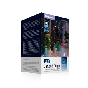 Гірлянда ColorWay Бахрома 3 м x 0.6 м 100 Led IP20 кольорова USB (CW-GF-100L36UMC) зображення 1