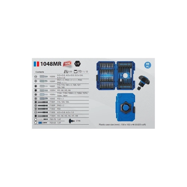 Набір біт KING TONY 49 шт. з тримачем (1048MR) - picture 6