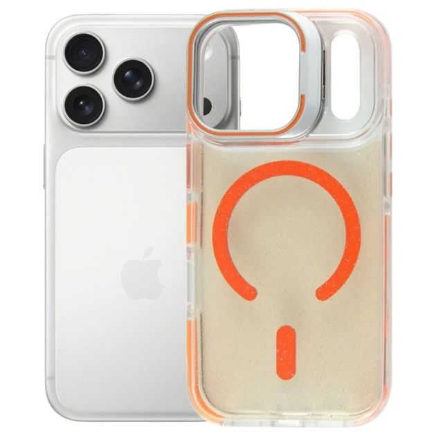 Чохол до мобільного телефона BeCover FIBRA Star Shine MagSafe Apple iPhone 17 Pro Max Orange (715436) - зображення 1