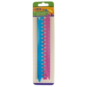 Лінійка ZiBi 20см*2 puzzle, plastic, blue-pink, blister (ZB.5605-02) зображення 1