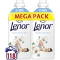 Кондиціонер для білизни Lenor Для чутливої шкіри Свіжість бавовни 2 х 1.239 л (8700216880824) - уменьшенное изображение 1