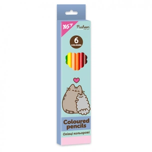 Олівці кольорові Yes Pusheen 6 кольорів (290759) зображення 1