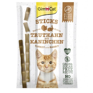 Ласощі для котів GimCat М'ясні палички індичка і кролик 4 шт (4002064420530/4002064420813) зображення 1