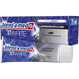Зубна паста Blend-a-med 3D White З деревним вугіллям 75 мл (8006540793114) зображення 1