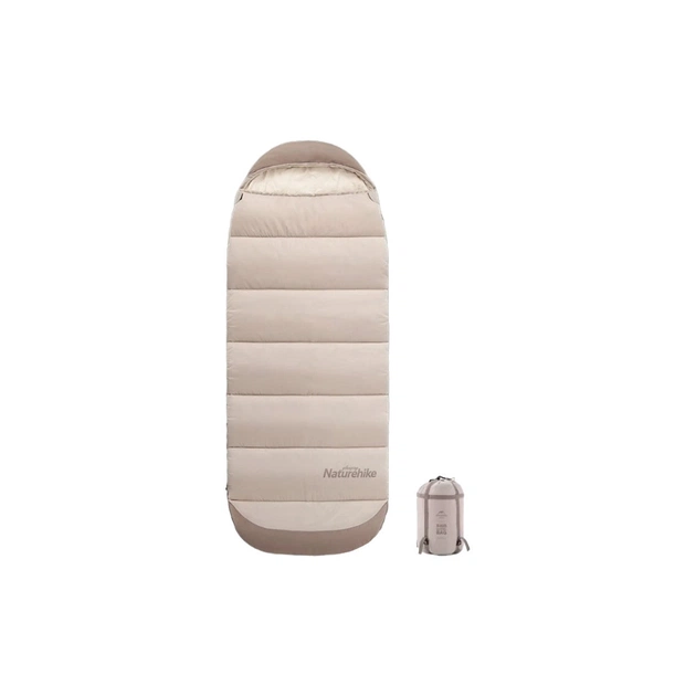 Спальний мішок Naturehike з капюшоном B400 NH21MSD11 Beige (6927595788301) - зображення 1