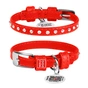 Нашийник для тварин WAUDOG Glamour з QR-паспортом з стразами М Ш 20 мм Д 30-39 см червоний (32783) - зменшене зображення 1