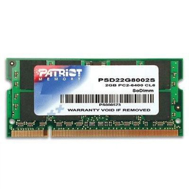 Модуль пам'яті для ноутбука SoDIMM DDR2 2GB 800 MHz Patriot (PSD22G8002S) - изображение 1