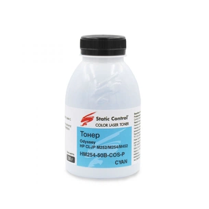 Тонер HP CLJP M252/M254/M452 50г cyan, фасовка Static Control (HM254-50B-COS-P) зображення 1