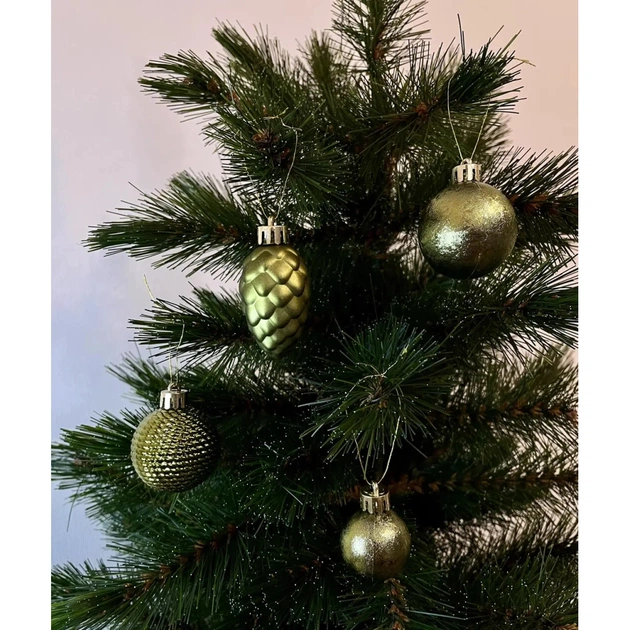 Ялинкова іграшка Chomik пластикові кульки компл. 31шт, 3см, оливкові (5900779877160_3) - picture 5