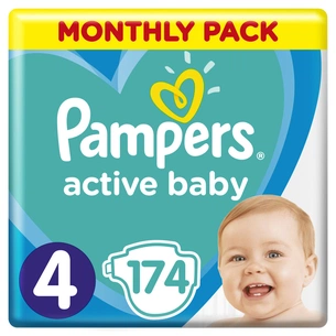 Підгузки Pampers Active Baby Maxi Розмір 4 (9-14 кг) 174 шт (8001090910820) зображення 1