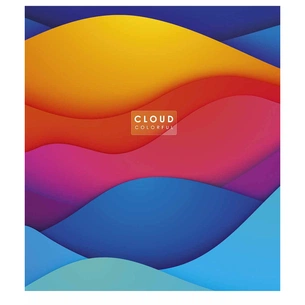 Зошит Школярик Cloud colorful 48 аркушів клітинка (048-3161K) зображення 1