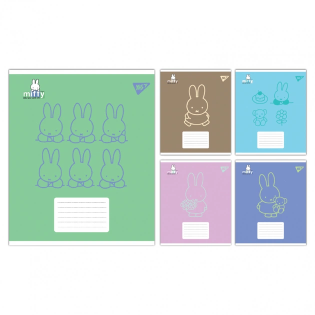 Тетрадь Yes Miffy Bunny А5 12 листов косая линия (767619) - изображение 1
