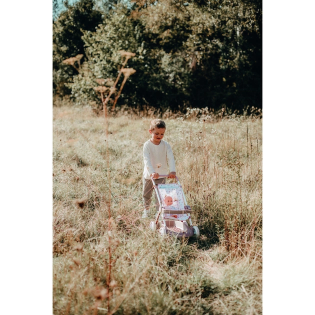 Коляска для ляльок Smoby Baby Nurse Прогулянка з кошиком Рожева пудра (254018) - picture 8