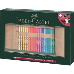 Олівці кольорові Faber-Castell Polychromos 30 кольорів у пеналі "рол" з аксесуарами, 110030 (31344) зображення 1