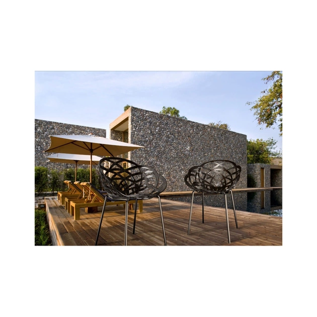 Кухонний стілець PAPATYA flora ml сидіння прозоро-помаранчеве, колір 50, хромовані ні (2962) - picture 5