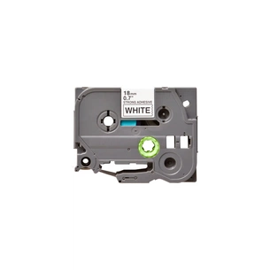 Стрічка для принтера етикеток UKRMARK B-S-T241P-BK/WT, сумісна з TZES241, 18мм х 8м. black on white (900607) зображення 1