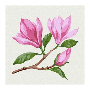 Картина по номерам Rosa Star Гілка магнолії 15х15 см (4823098540601) зображення 1