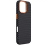 Чохол до мобільного телефона Armorstandart LikeCarbon2 SE MagCase Apple iPhone 17 Black Orange (ARM89160) - зменшене зображення 3
