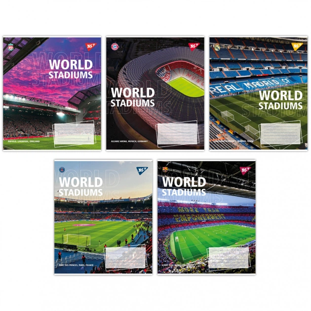 Зошит Yes World stadium А5 36 аркушів лінія (767096) - изображение 1