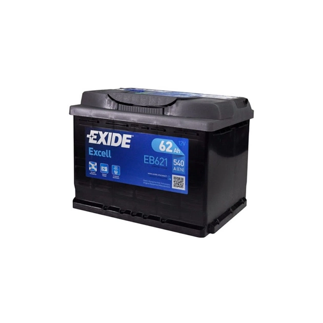Акумулятор автомобільний EXIDE EXCELL 62A (EB621) - зображення 1