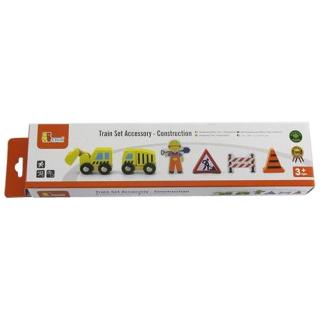 Залізниця Viga Toys додатковий набір до Будівельники (50813) - изображение 1