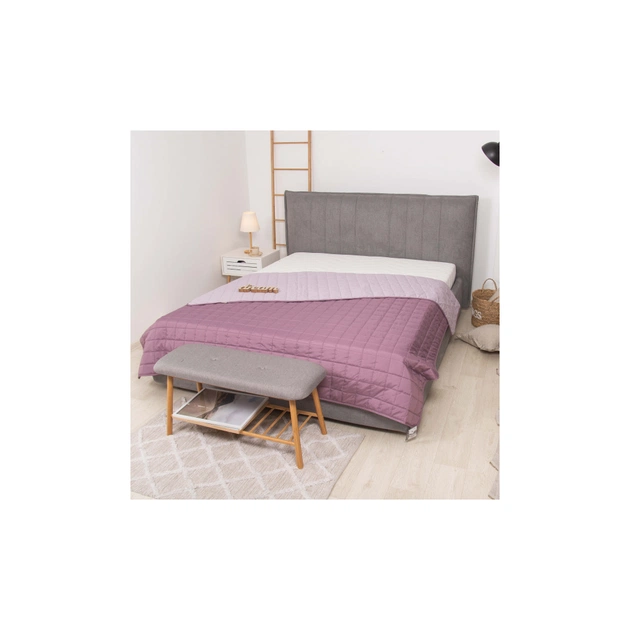 Покривало Viluta стьобане двустороннє Дует Пудрова троянда 210х240 (duet_pudtroyanda_210x240) - picture 2