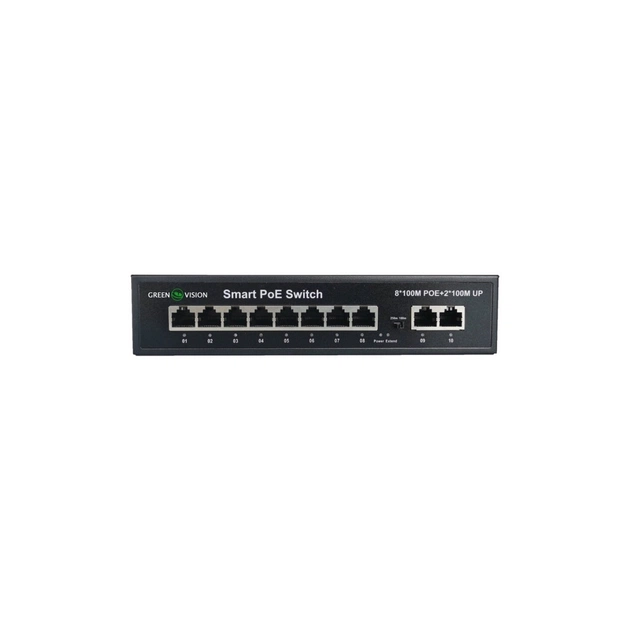 Комутатор мережевий Greenvision GV-008-D-08+2PG - изображение 1