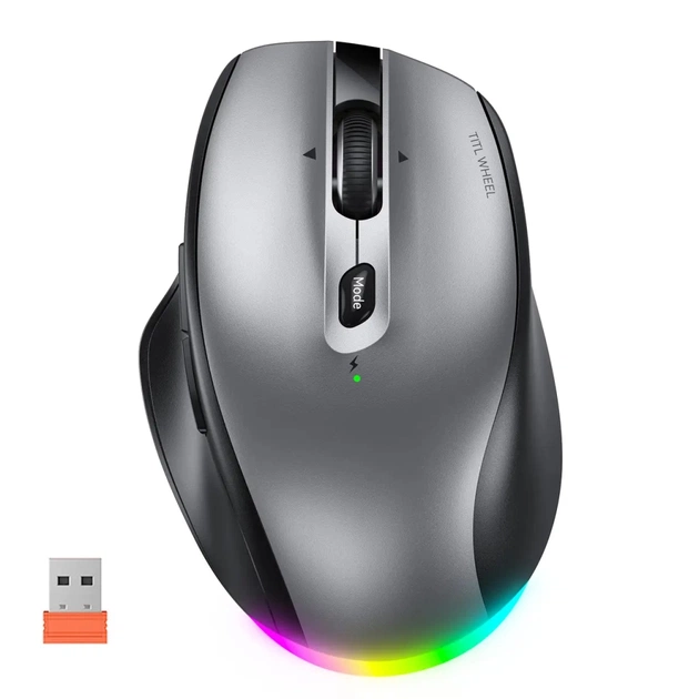 Мишка Meetion BTM007 Wireless/Bluetooth Gray (MT-BTM007-W) - зображення 1