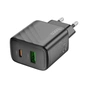 Зарядний пристрій HOCO CS23A 1xUSB-C PD30W + 1xUSB QC3.0 black (6942007609944) - зменшене зображення 4