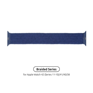 Ремінець до смарт-годинника Armorstandart Braided Solo Loop для Apple Watch 42 (Series 11-10)/41/40/38 Atlantic Blue Size 6 (144 mm) (ARM58068) зображення 1