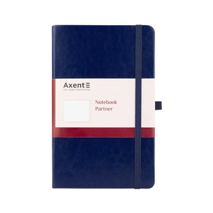 Книга записна Axent Partner Lux , 125x195 мм, 96 аркушів, клітинка, тверда обкладинка, синя (8202-02-A) зображення 1