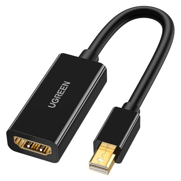Переходник Mini DisplayPort M to HDMI F 4K 30Hz black Ugreen (40360) - изображение 1