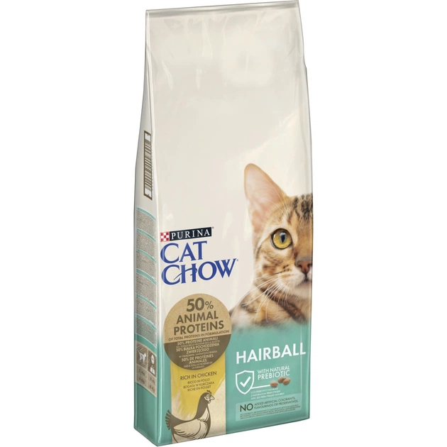 Сухий корм для кішок Purina Cat Chow Hairball з куркою 15 кг (5997204514523) - picture 2
