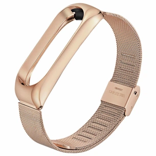 Ремінець до фітнес браслета BeCover Metal для Xiaomi Mi Band 3/4 Rose Gold (704654) зображення 1