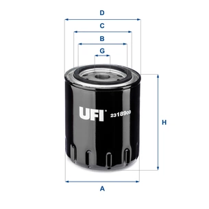 Фільтр масляний UFI 23.189.00 зображення 1