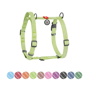 Шлея для собак WAUDOG Н-подібна Re-cotton з QR паспортом, світловідбивна L салатова (25935) зображення 1