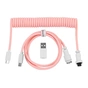 Дата кабель USB-C + USB A to USB-C 1.36m Coiled Aviator pink Keychron (CAB15_KEYCHRON) - зменшене зображення 1