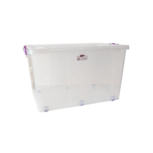 Контейнер для зберігання Irak Plastik на колесах прозорий 80 л (4671) зображення 1