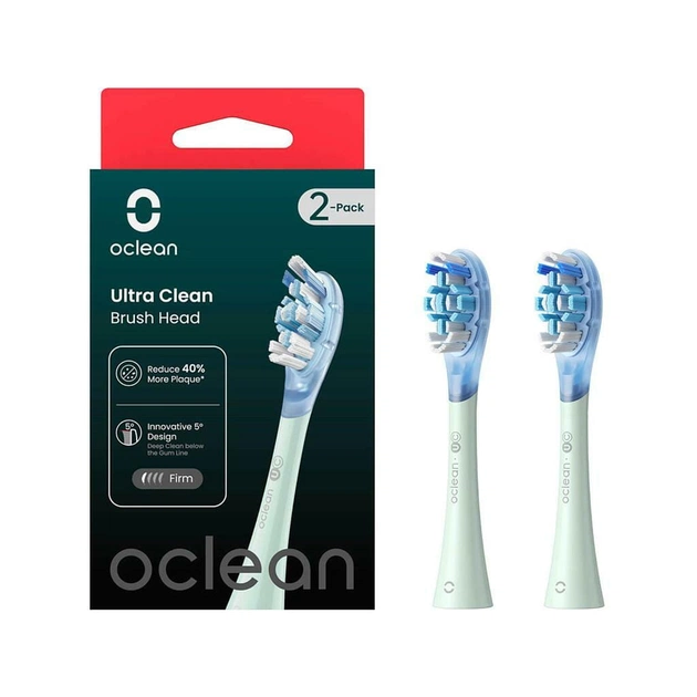 Насадка для зубної щітки Oclean UC01 G02 Ultra Clean Brush Head Green (2 шт) (6970810553512) - зображення 1