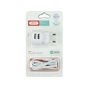 Зарядний пристрій XO 2xUSB 2.4A + cable USB to Micro 5P white (L62-M-WH) - зменшене зображення 3