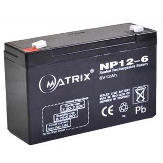 Батарея к ИБП Matrix 6V 12AH (NP12-6) - изображение 1
