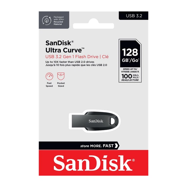 USB флеш накопичувач SanDisk 32GB Ultra Curve Black USB 3.2 (SDCZ550-032G-G46) - picture 4
